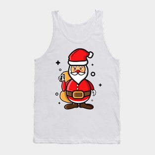 Cute Santa on Christmas Tank Top